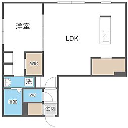 札幌市中央区北八条西20丁目マンション 1LDKの間取図画像