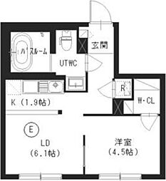 D×ApartmentN3E6 1LDKの間取図画像