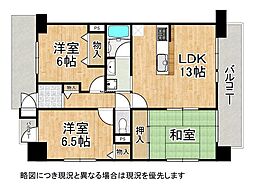 ネオハイツ花の北 3LDKの間取図画像