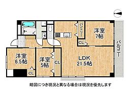 ハイマート弥刀 3LDKの間取図画像