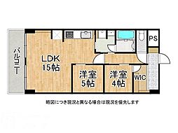マンハイムグラン石切 2LDKの間取図画像