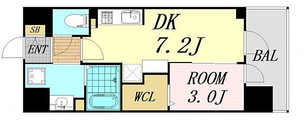 アーバネックス新町 ｜大阪府大阪市西区新町4丁目(賃貸マンション1DK・2階・29.49㎡)の写真 その2