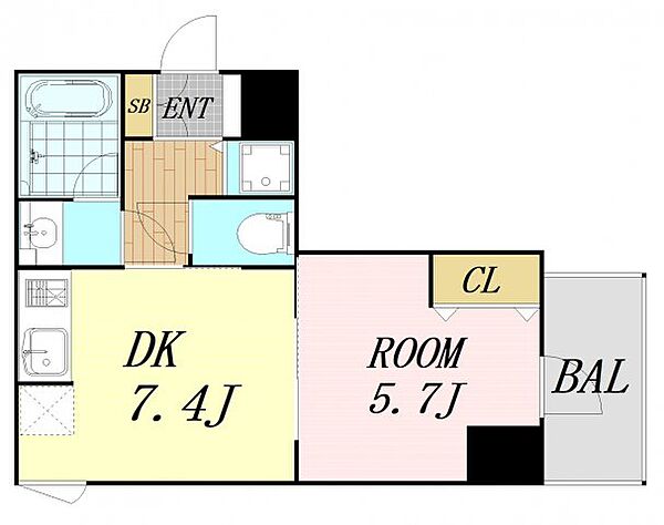 スプランディッド堀江 ｜大阪府大阪市西区南堀江2丁目(賃貸マンション1DK・7階・32.67㎡)の写真 その2