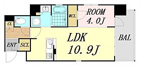 大阪府大阪市中央区瓦屋町1丁目（賃貸マンション1LDK・13階・44.38㎡） その2