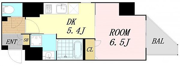 レジュールアッシュ谷町六丁目フェリシア ｜大阪府大阪市中央区上本町西1丁目(賃貸マンション1DK・12階・30.43㎡)の写真 その2