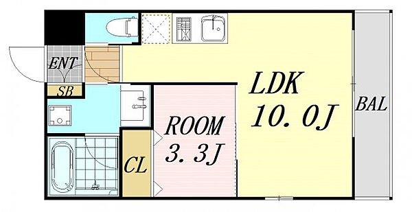 プレジオ福島 ｜大阪府大阪市北区大淀南3丁目(賃貸マンション1LDK・2階・30.56㎡)の写真 その2