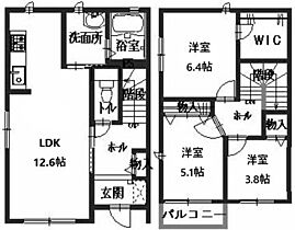 佐々木メゾネットB  ｜ 奈良県大和郡山市小泉町（賃貸アパート3LDK・1階・74.60㎡） その2