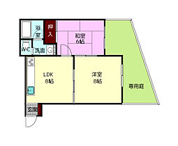 メゾン富雄  ｜ 奈良県奈良市三松1丁目（賃貸マンション2LDK・1階・45.59㎡） その2