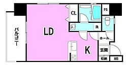 シェルシード新都心 ワンルームの間取図画像