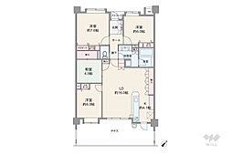 ロイヤルアーク滝ノ水クレッセ 4LDKの間取図画像