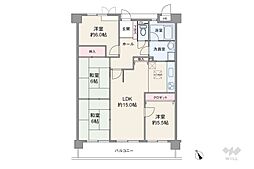 シティコーポ滝の水1号館 4LDKの間取図画像