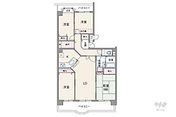 ラビデンス伝治山 4LDKの間取図画像