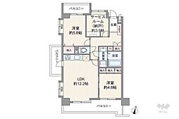 ライオンズマンション正徳町 2SLDKの間取図画像