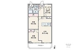 コボリマンション堀田 2SLDKの間取図画像