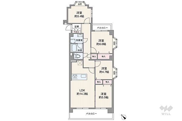 間取りを拡大表示