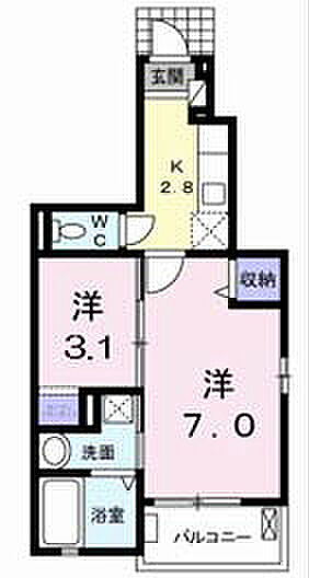 愛知県名古屋市東区山口町(賃貸アパート1LDK・1階・31.65㎡)の写真 その2