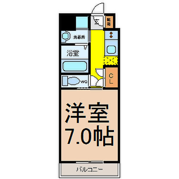 愛知県名古屋市名東区社台３丁目(賃貸マンション1K・7階・24.00㎡)の写真 その2