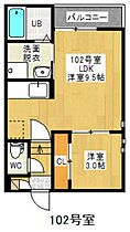 愛知県名古屋市千種区春里町１丁目（賃貸アパート1LDK・1階・30.64㎡） その2