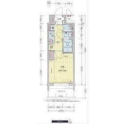 名古屋市営東山線 千種駅 徒歩5分の賃貸マンション 6階1Kの間取り