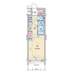 名古屋市営東山線 新栄町駅 徒歩9分の賃貸マンション 4階1Kの間取り
