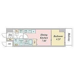 名古屋市千種区今池5丁目マンション 1DKの間取図画像