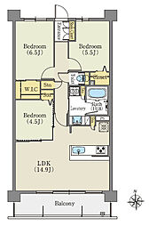 アデグランツ藤が丘 3SLDKの間取図画像