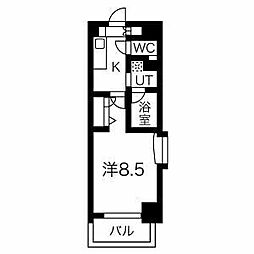 シテイライフ東山公園 1Kの間取図画像