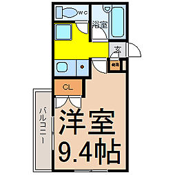 シテイライフ藤ケ丘南2号館 1Kの間取図画像