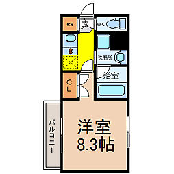 タウンライフ藤が丘東 1Kの間取図画像