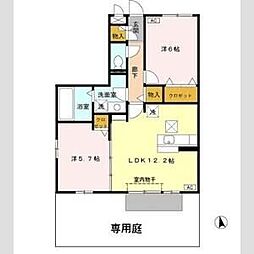 Droom京命 2LDKの間取図画像