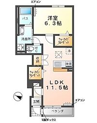 間取図画像 1LDK