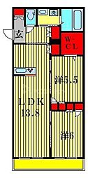 Kashiwa　Place 2階2LDKの間取り