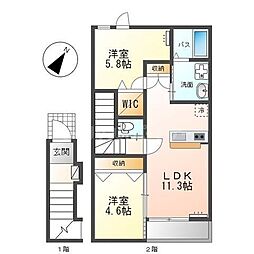 間取図画像 2LDK