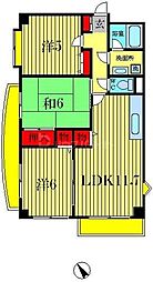フォーディーバーMS 3LDKの間取図画像