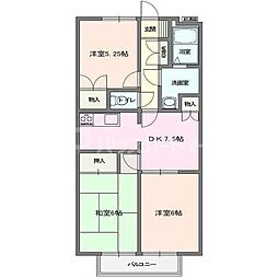 サマックスプラムヴィレッジ 3DKの間取図画像