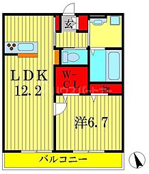 プラスリンガーデン 1LDKの間取図画像