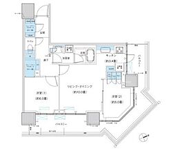 パークシティ柏の葉キャンパスザ・ゲートタワーウエスト 2LDKの間取図画像