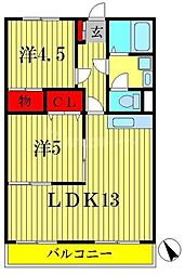 DaysGarden 2LDKの間取図画像