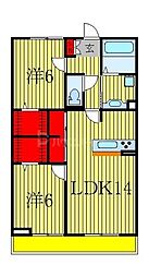 WESTCOURT結 2LDKの間取図画像