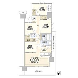 ソライエグラン流山おおたかの森ソライエスクエア 4LDKの間取図画像