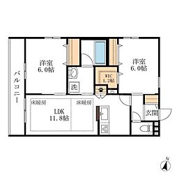 L's Plus八潮 2LDKの間取図画像