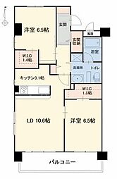 オアシスG 2LDKの間取図画像