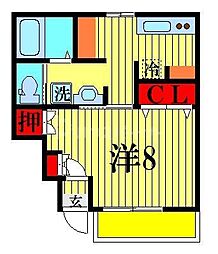 ハイツ・パールス 1DKの間取図画像