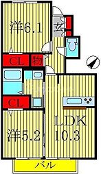さくら 2LDKの間取図画像