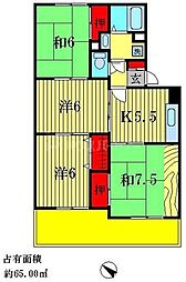 ロイヤル南流山 4Kの間取図画像