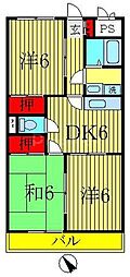 第3パークマンション西原 3DKの間取図画像