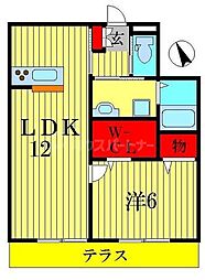 プラスリンガーデン 1LDKの間取図画像