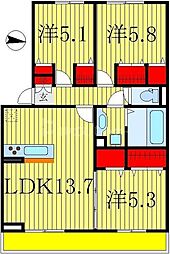 アヴェニール明原 3LDKの間取図画像