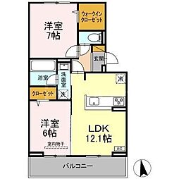 ヴィレオ 2LDKの間取図画像