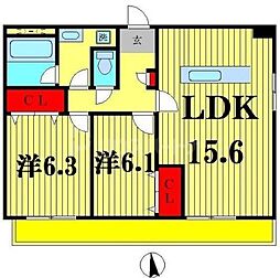 グレイスフルコート21 2LDKの間取図画像